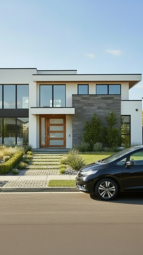 Nice home with black Honda Fit
